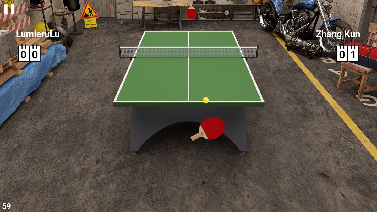 tenis de mesa virtuales