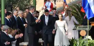 Rey asiste a inauguración de Santiago Peña de Paraguay

