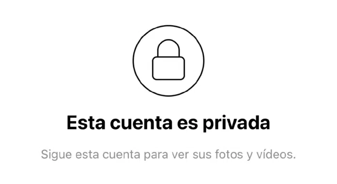 Cuenta privada de Instagram