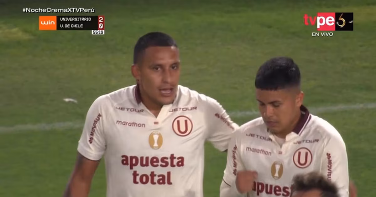 El gol de Alex Valera para el 2-0 de Universitario vs U. de Chile por la ‘Noche Crema’ 2026
