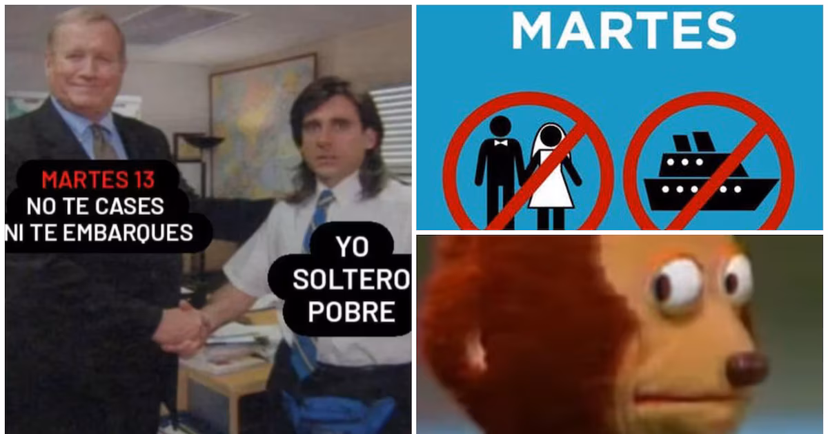 «No te cases ni te envíes»: los mejores memes que dejó el primer martes 13 de 2026
