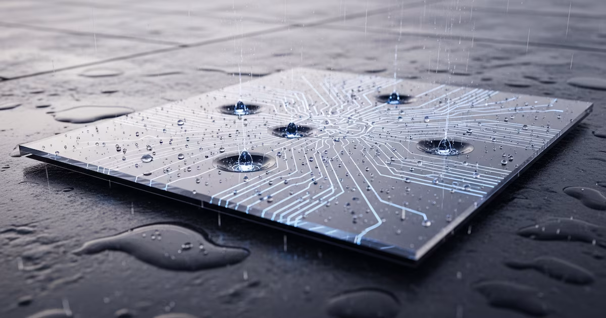 Nueva tecnología convierte las gotas de lluvia en electricidad: así funciona