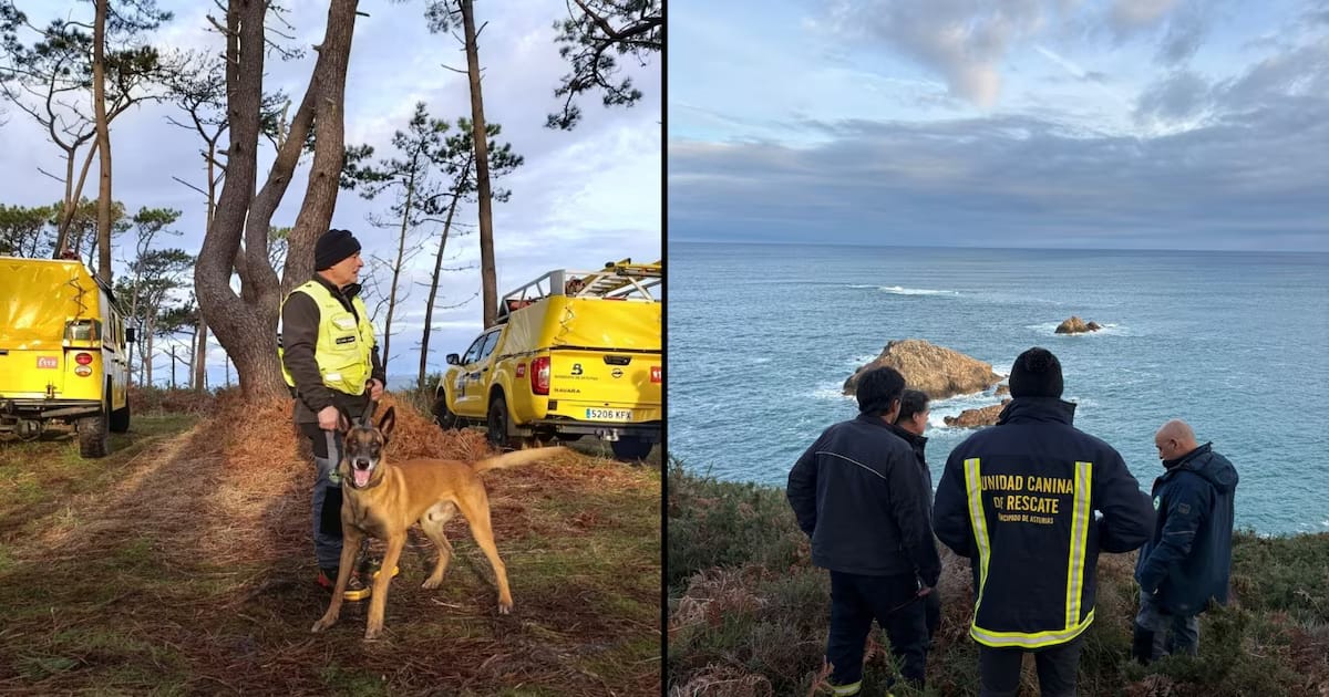 La Guardia Civil y los servicios de emergencia intensifican la búsqueda por tierra, mar y aire de un pescador de 51 años desaparecido en Coaña, Asturias