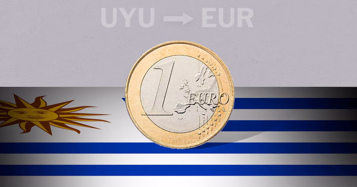 Uruguay: cotización de cierre del euro hoy 15 de enero de EUR a UYU