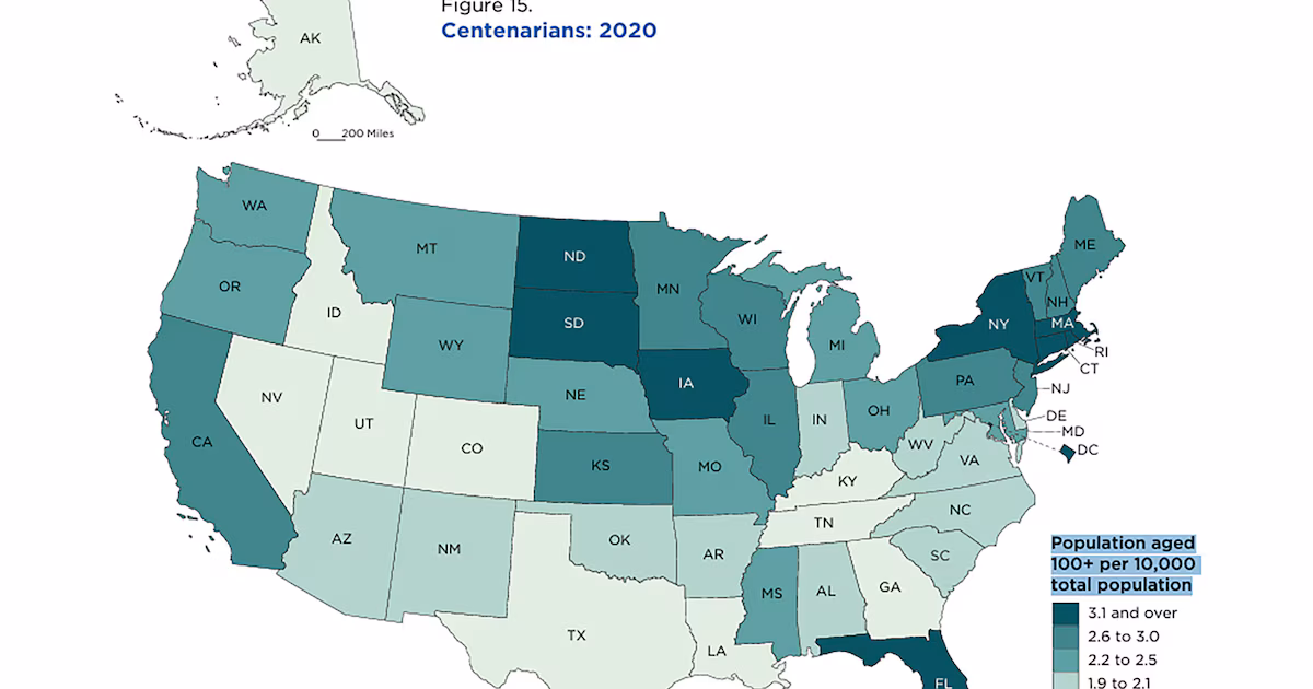Los adultos mayores ya superan a los menores de 18 años en once estados de Estados Unidos