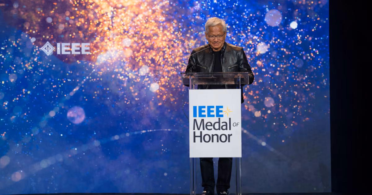 Jensen Huang, CEO de Nvidia, tiene ahora la Medalla de Honor IEEE 2026, el mayor premio del sector tecnológico