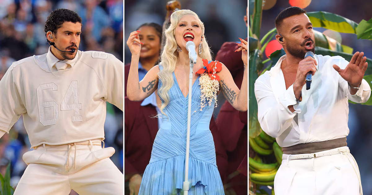 Glam and Glow: Bad Bunny, Lady Gaga y Ricky Martin hacen impresionantes apariciones en el Super Bowl