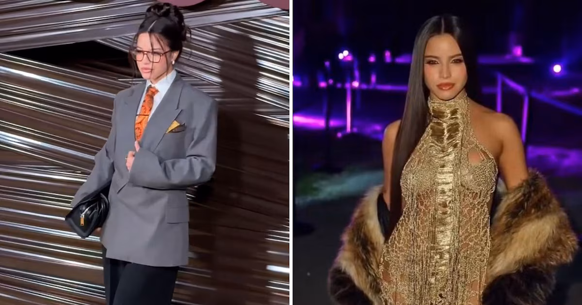 Del traje al brillo dorado: Emilia Mernes, protagonista indiscutible de la Semana de la Moda de Milán