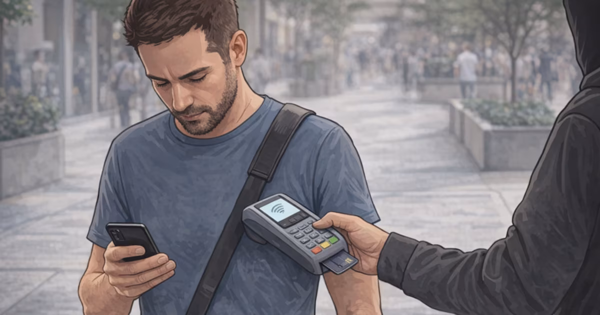 No es necesario que toques tu teléfono o tu billetera: pueden robarte dinero fácilmente incluso si no te das cuenta