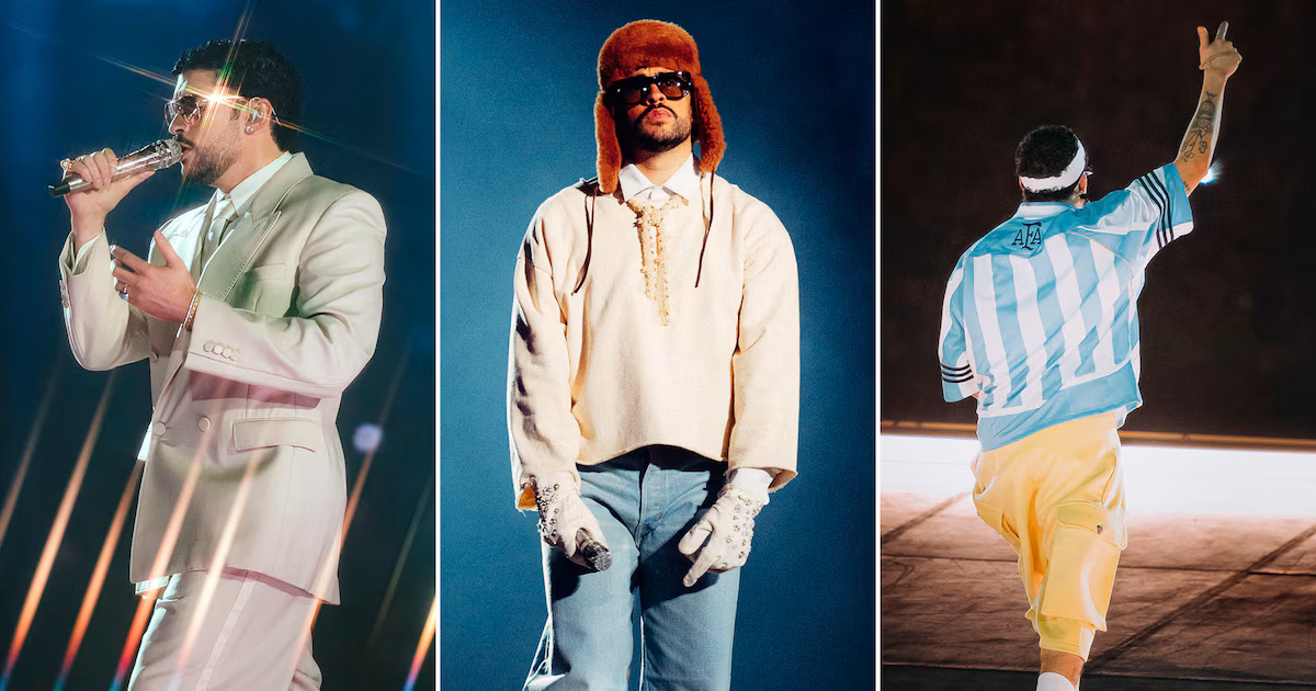 Una conejita fashionista deambula por Buenos Aires: Así convierte Bad Bunny un escenario conmemorativo en un desfile de moda