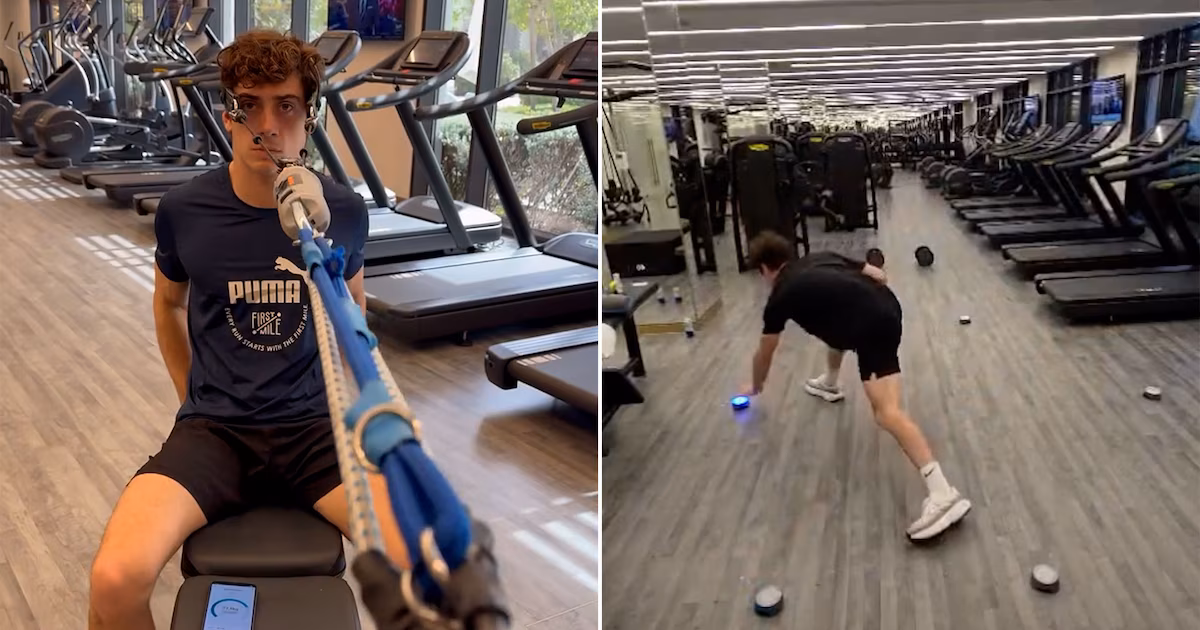 Impactantes imágenes de Colapinto ejercitando su cuello: así se prepara para nueva prueba de Fórmula 1