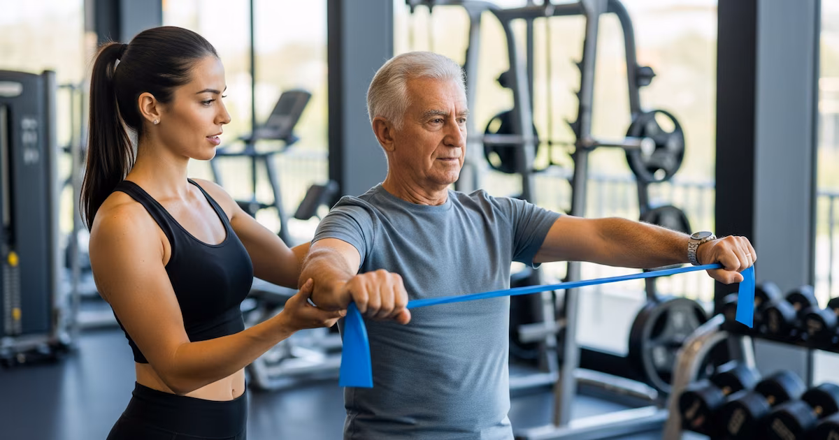 Bandas de resistencia para personas mayores: cómo hacer ejercicio para desarrollar masa muscular