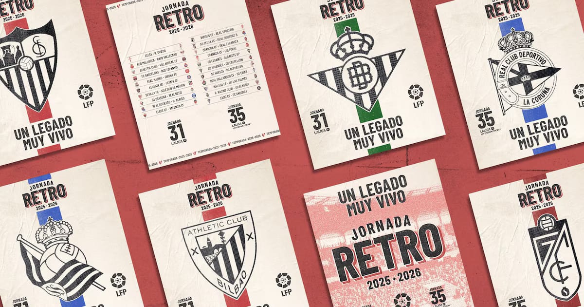 La Liga lanzará camisetas inspiradas en la versión icónica para celebrar el primer día retro de su historia