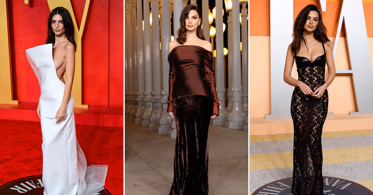 Del encaje a los metalizados: los outfits más llamativos de Emily Ratajkowski