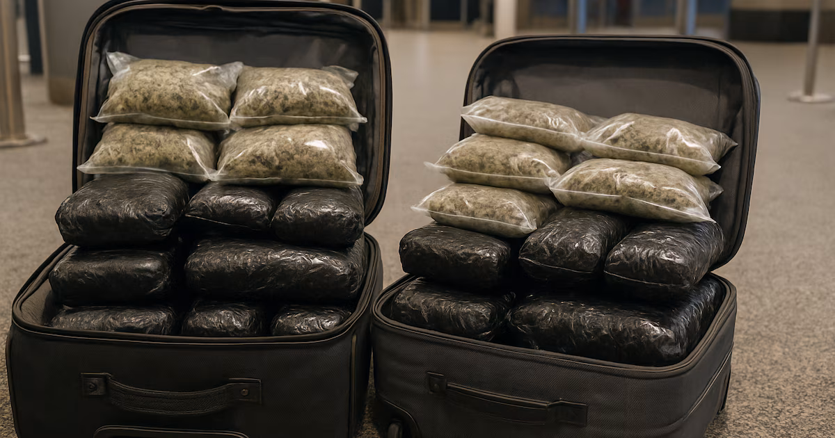 Dos europeos arrestados en el Aeropuerto Internacional de Miami revelan intento de traficar marihuana a Brasil