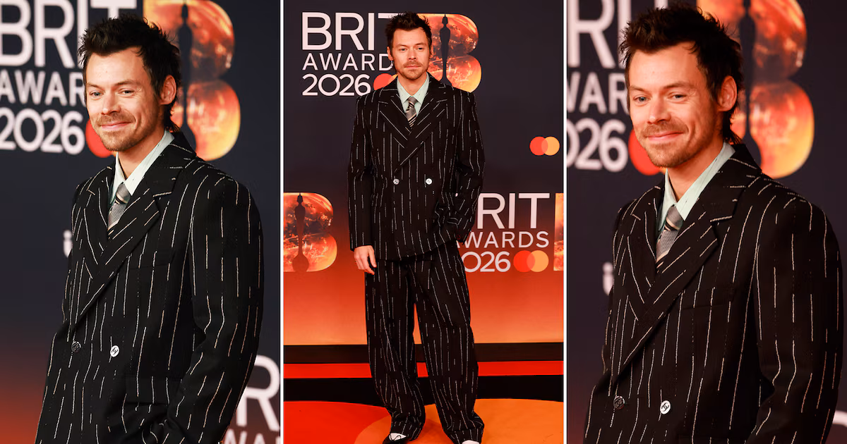 El último movimiento de Harry Styles en la alfombra roja combina elegancia con nerviosismo: una mirada deslumbrante
