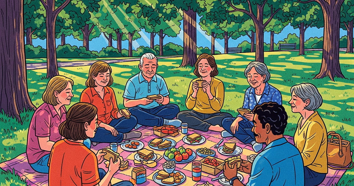 Por qué comer al aire libre una vez a la semana puede reducir el estrés y mejorar la salud mental, dicen los expertos