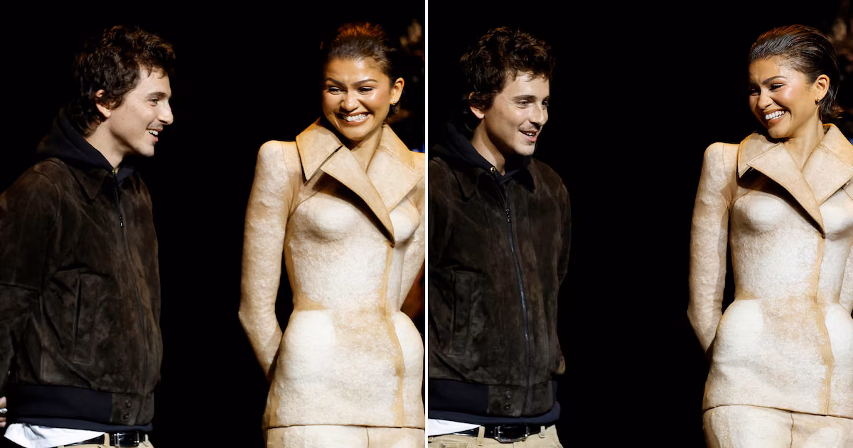 Zendaya y Timothée Chalamet sorprenden en looks coordinados y opuestos