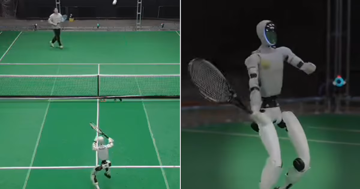 Robot humanoide aprende a jugar tenis en 5 horas, sorprendiendo a Musk