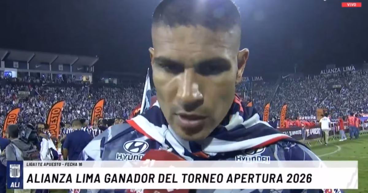 Paolo Guerrero está encantado tras ganar su primer trofeo con Alianza Lima: «Somos los campeones de la justicia»
