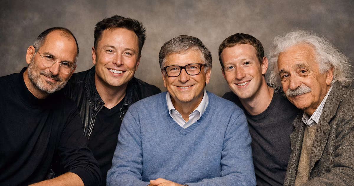 ¿Quién tiene el coeficiente intelectual más alto? Steve Jobs, Elon Musk, Bill Gates, Mark Zuckerberg o Albert Einstein