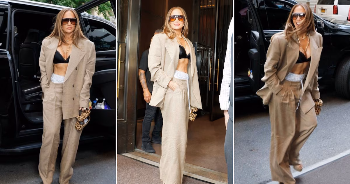 Jennifer López revolucionó la moda urbana en Nueva York: Su look rindió homenaje a la sastrería oversize