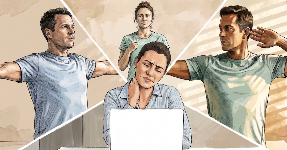 5 movimientos para transformar tu jornada laboral en la silla