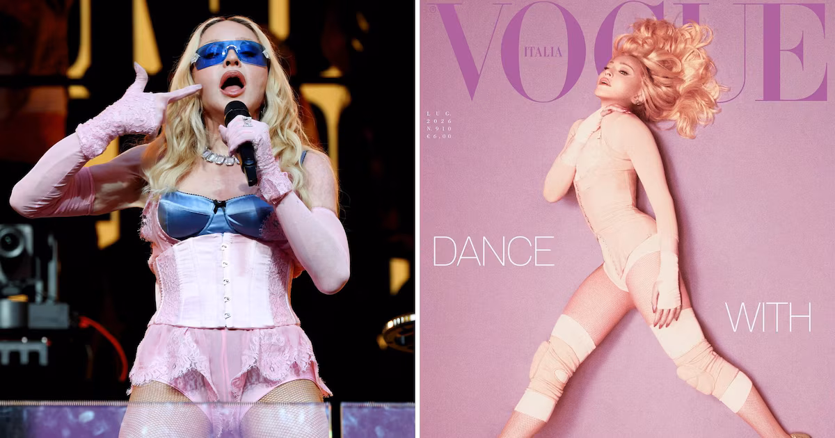 Madonna, de 67 años, mezcla pasado y presente en la portada de Vogue Italia