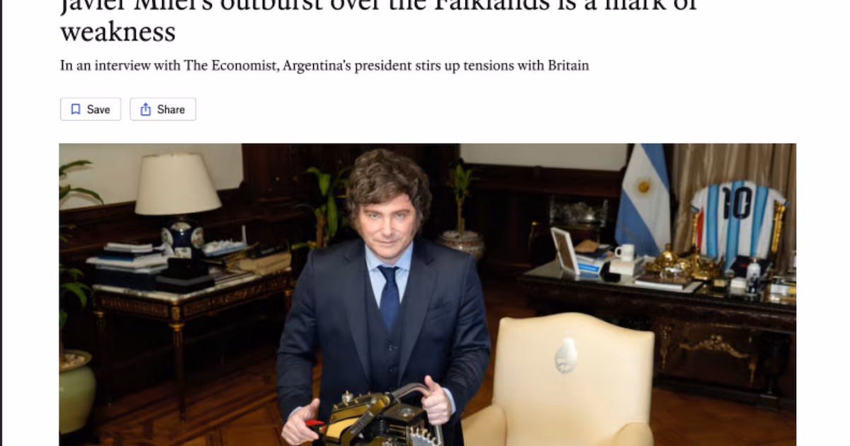 En entrevista con The Economist, Milley mencionó que Hong Kong es un modelo para la recuperación de las Malvinas.
