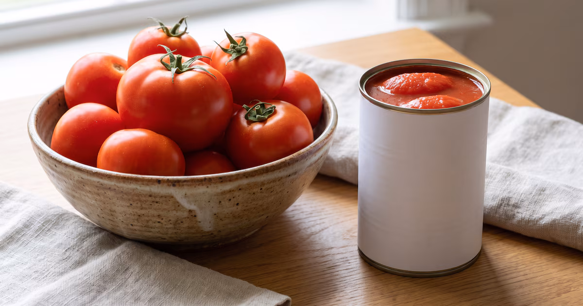 Tomates frescos o enlatados: cómo varían sus aportes nutricionales